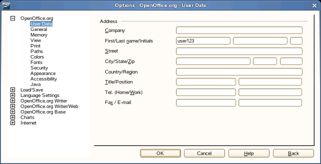 The Options Window