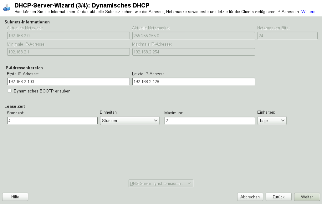 DHCP-Server: Dynamisches DHCP