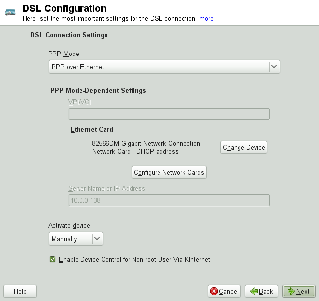 DSL Configuration