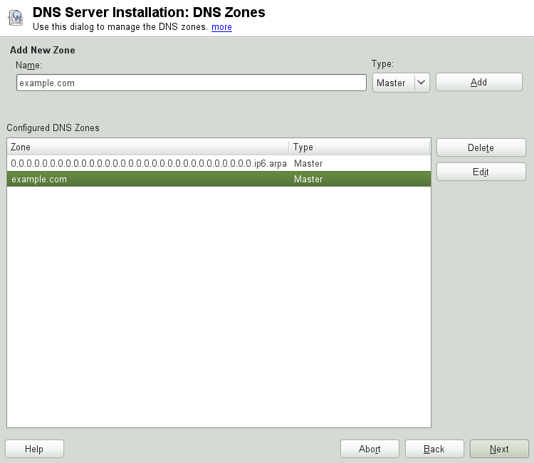 DNS Server Installation: DNS Zones