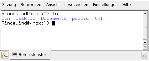 Der Befehl ls