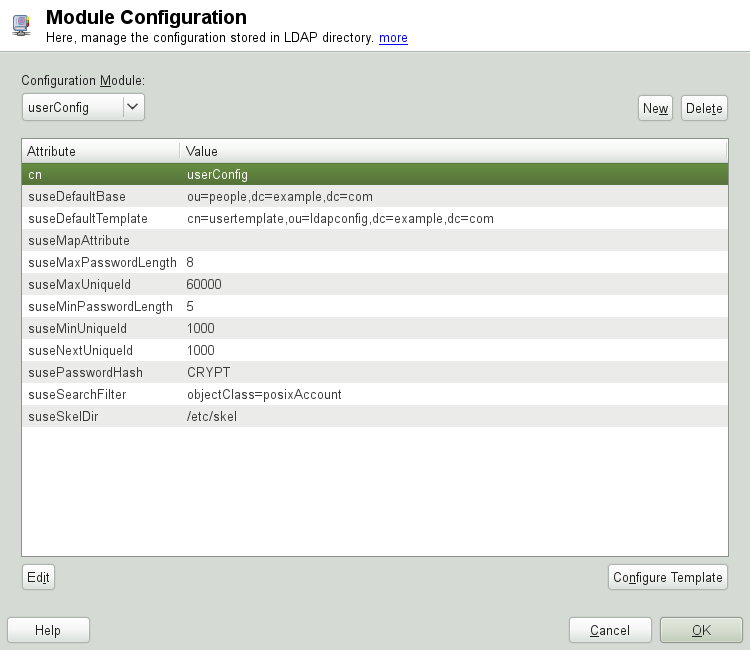 YaST: Module Configuration