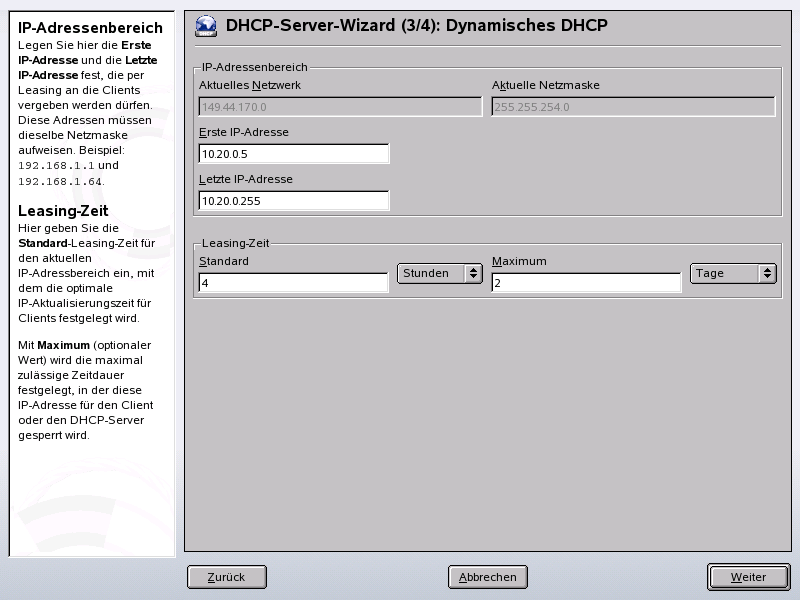 DHCP-Server: Dynamisches DHCP