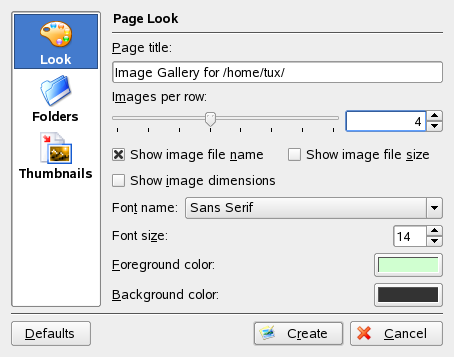 Creating an Image Gallery with Konqueror