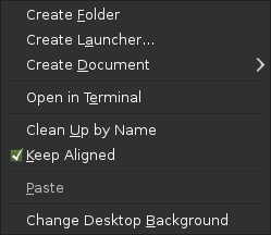 GNOME Desktop Menu