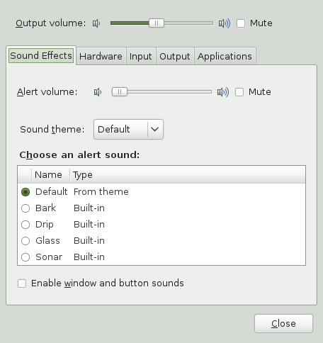 Setting Sound Effects Preferences