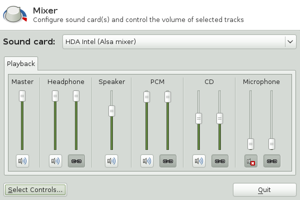 GNOME Sound Preferences Dialog Box