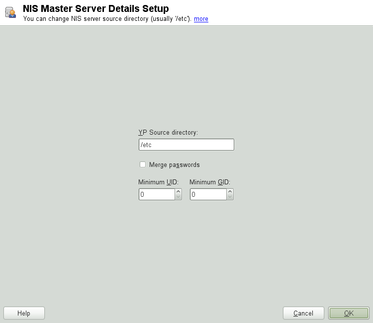 Changing the Directory and Synchronizing Files for a NIS Server