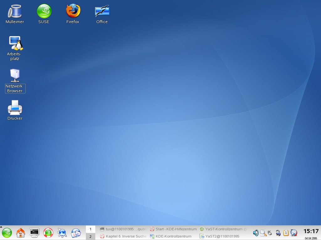 Der KDE-Desktop – ein Beispiel