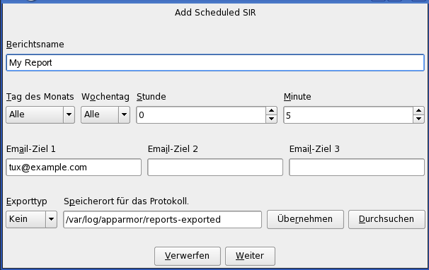 Add scheduled SIR (Geplanten SIR hinzufgen)