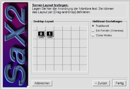 SaX2 - Layout-Auswahl