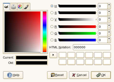 The Basic Color Selector Dialog
