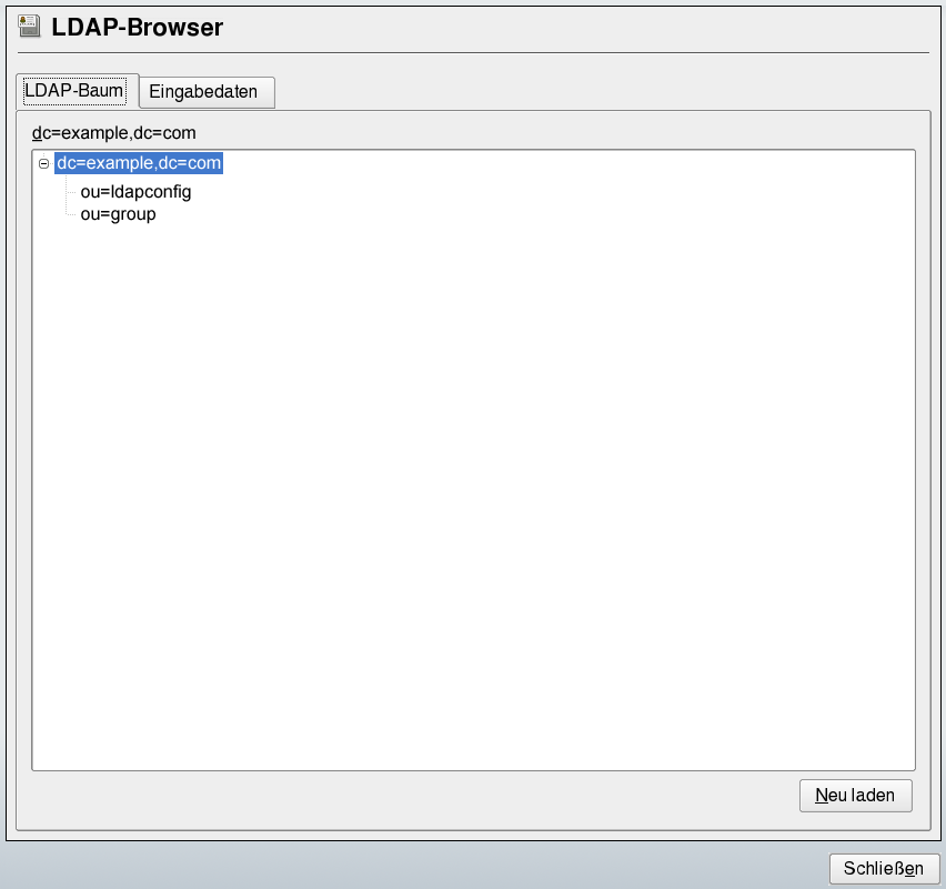 Navigieren in der LDAP-Verzeichnisstruktur