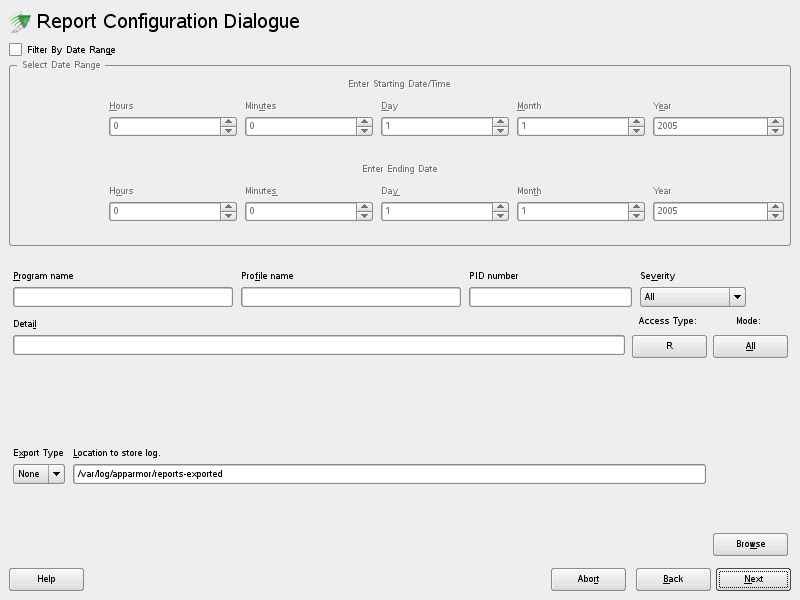 Report Configuration