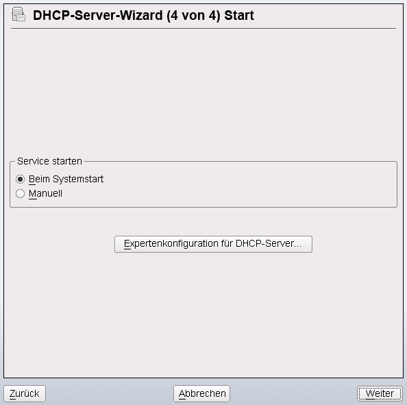 DHCP-Server: Start
