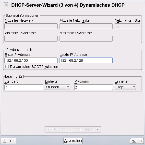 DHCP-Server: Dynamisches DHCP