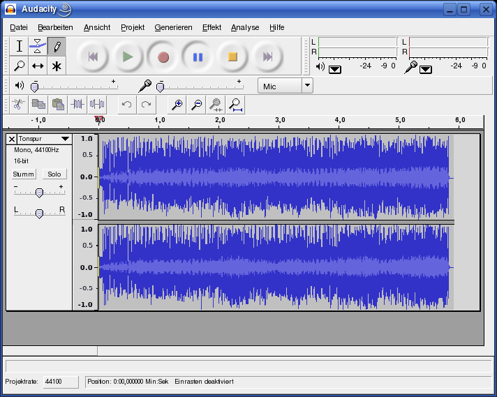 Spektrale Darstellung der Audiodaten