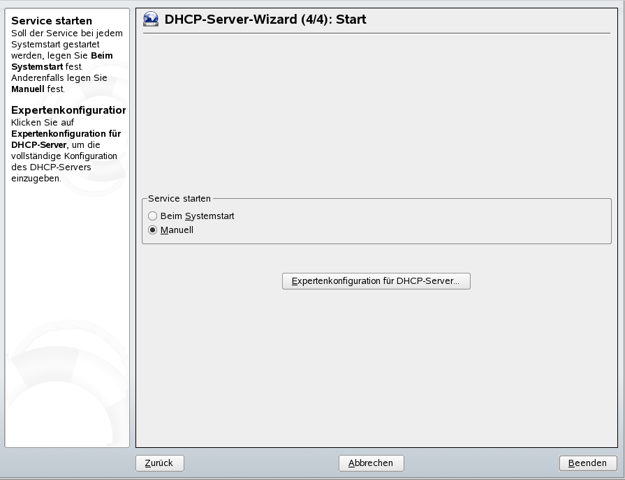 DHCP-Server: Start