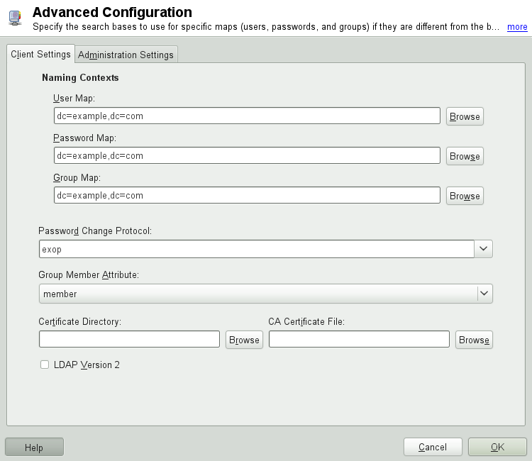 YaST: Advanced Configuration