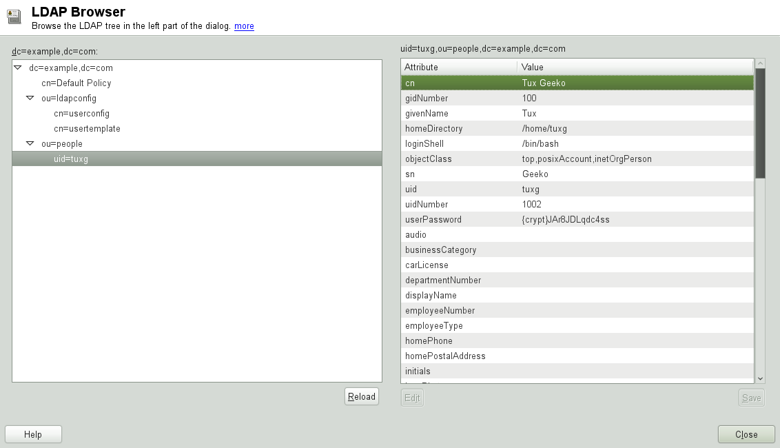 Browsing the LDAP Directory Tree