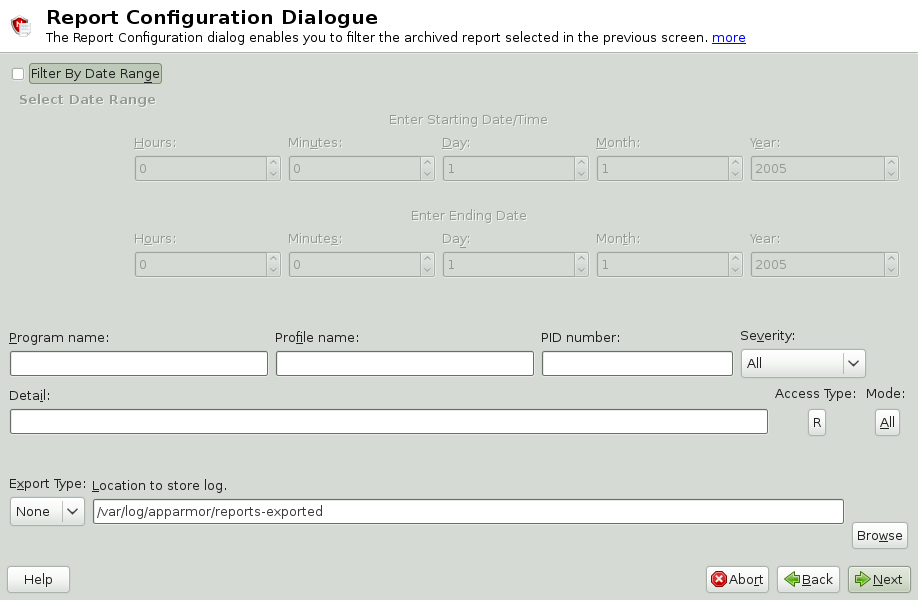 Report Configuration