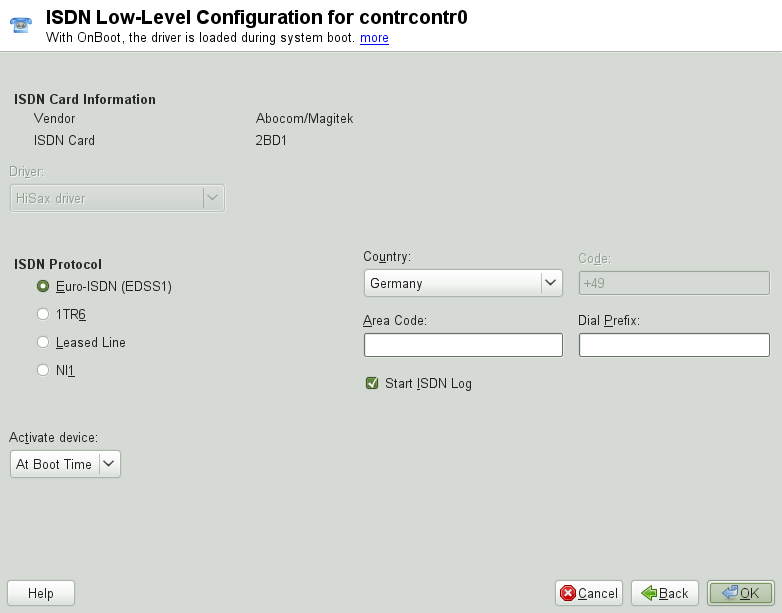 ISDN Configuration