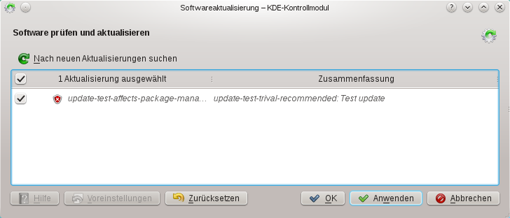 KDE-Software Updater