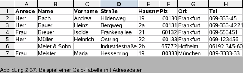 \begin{figure}\htmlimage
\spfigl{0.9}{Bld19_13.eps}{Beispiel einer Calc-Tabelle mit
Adressdaten}{_Ref62869437}
\vspace{-16pt}
\end{figure}