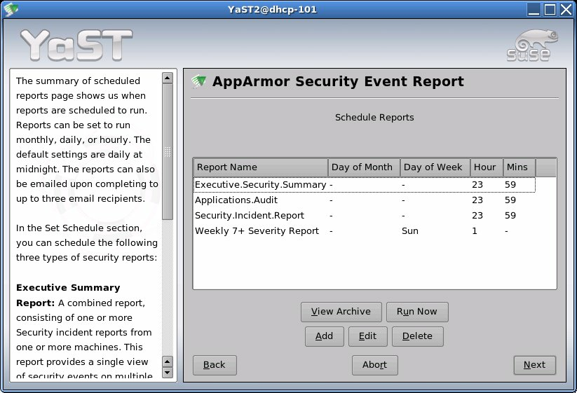 Reports window