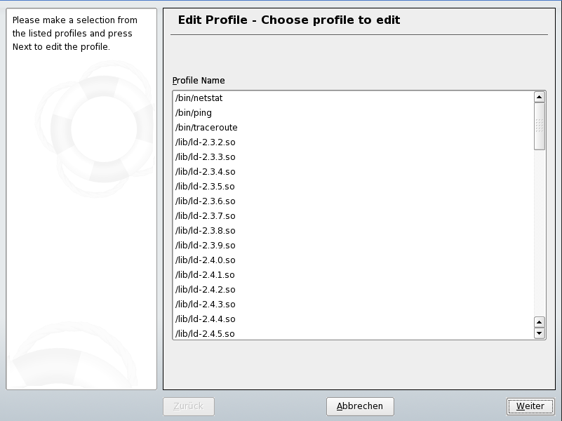 Choose profile to edit (Profil ausw�hlen)