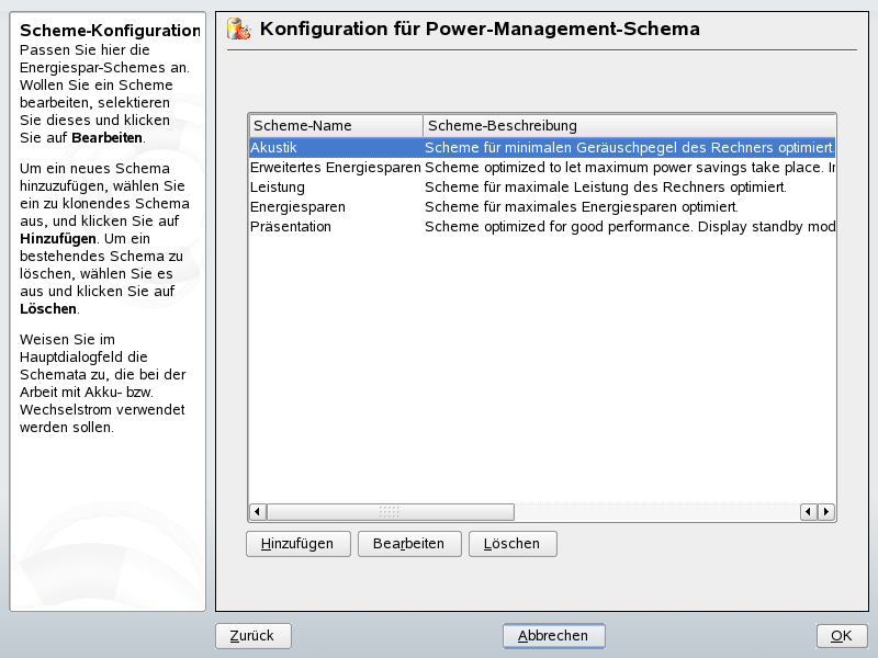 �berblick �ber vorhandene Schemata