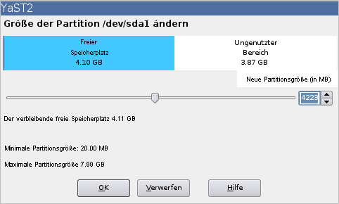 Gr��e der Windows-Partition wird ge�ndert